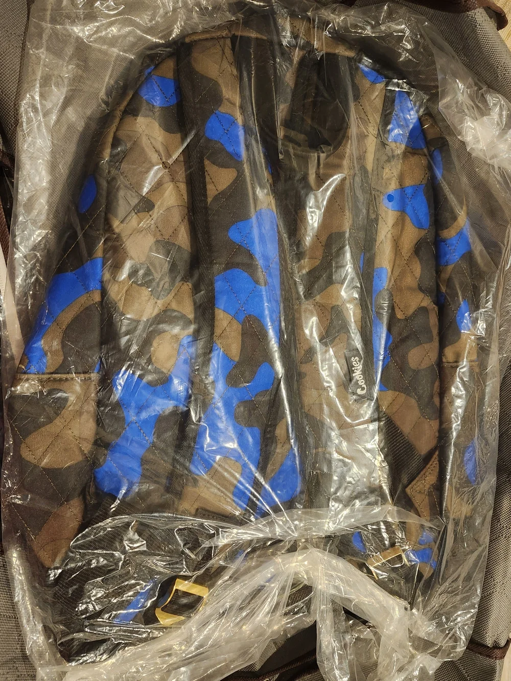 NEW Cookies SF V3 Quilted Smell-Proof Blue Camouflage Backpack